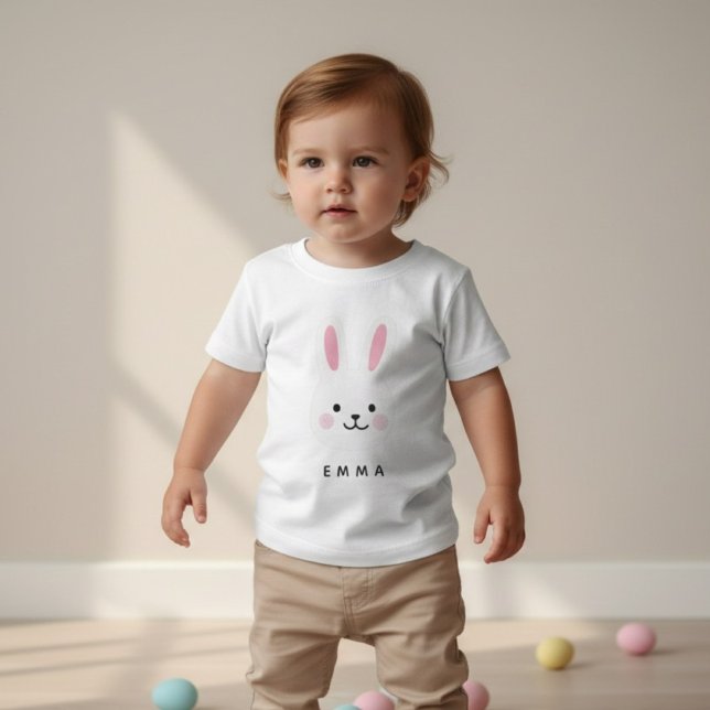 T-shirt Pour Bébé Personalized Easter Bunny  | Custom Name (Créateur téléchargé)