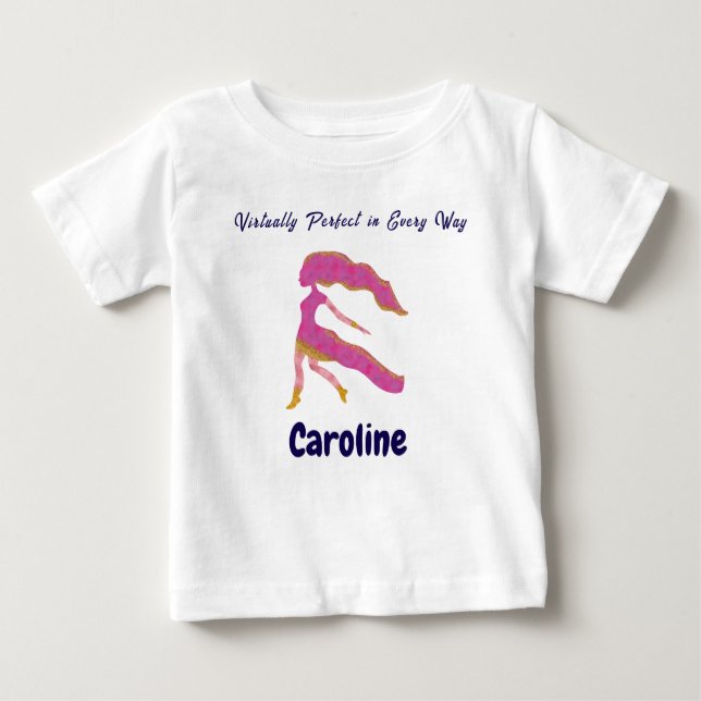 T-shirt Pour Bébé Personalized Virgo “Virtually Perfect” Toddler Art (Devant)