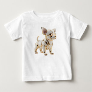 T-shirt Pour Bébé Personnage de chiot Retriever doré adorable 
