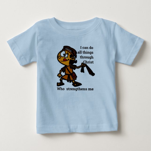 T-shirt Pour Bébé Personnage de héros de l'histoire de la Bible avec (Devant)
