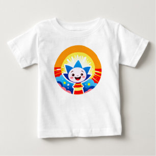 T-shirt Pour Bébé Personnage de soleil de dessin animé joyeux