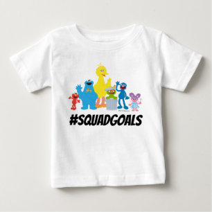 T-shirt Pour Bébé Personnages de 1, rue Sésame   #SQUADGOALS