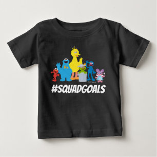 T-shirt Pour Bébé Personnages de 1, Rue Sésame   #SQUADGOALS