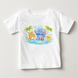 T-shirt Pour Bébé Personnages de jouets pastel doux