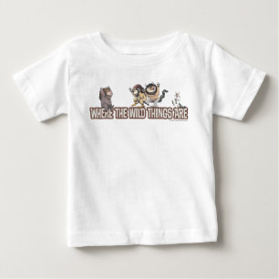 T-shirt Pour Bébé Personnages de Où sont les monstres ? sur le logo