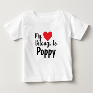 T-shirt Pour Bébé PERSONNALISABLE Mon coeur vous appartient