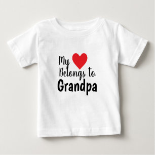 T-shirt Pour Bébé PERSONNALISABLE Mon coeur vous appartient