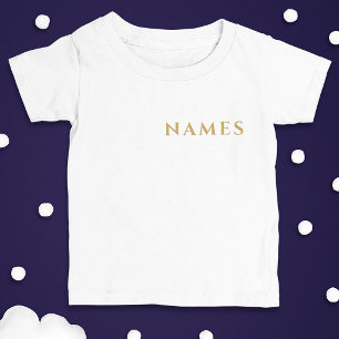 T-shirt Pour Bébé Personnalisé avec le nom de famille ou le surnom