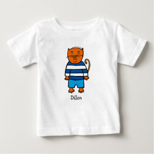 T-shirt Pour Bébé Personnalisé Dillon le chat