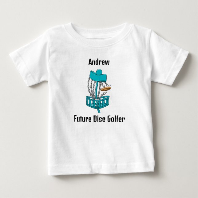 T-shirt Pour Bébé Personnalisé Future Disk Golfer (Devant)