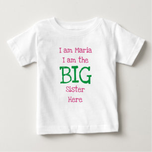 T-shirt Pour Bébé Personnalisé Je suis la grande soeur