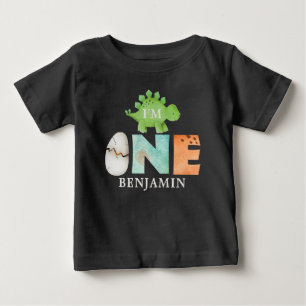 T-shirt Pour Bébé Personnalisé Je suis UN Dinosaure premier anniver