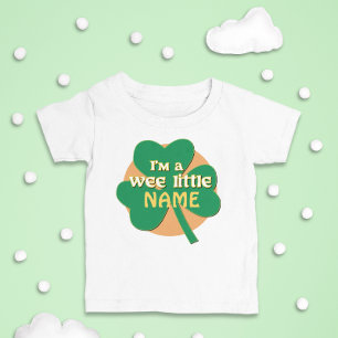 T-shirt Pour Bébé Personnalisé Je suis un Wee Little Name Irlandais