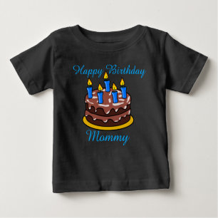 T-shirt Pour Bébé Personnalisé mignon Joyeux Anniversaire maman bébé