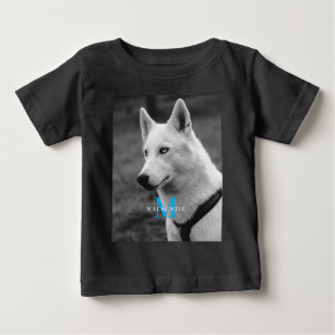 T-shirt Pour Bébé Personnalisé Personnalisé Monogramme Élégant chien