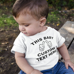 T-shirt Pour Bébé Personnaliser ce BABY - ajoutez votre propre texte