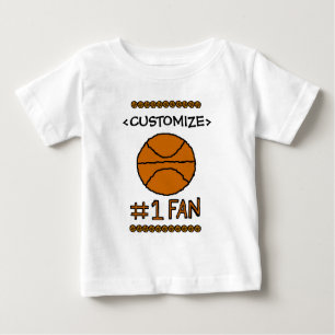 T-shirt Pour Bébé Personnaliser de basket-ball de la fan #1 il