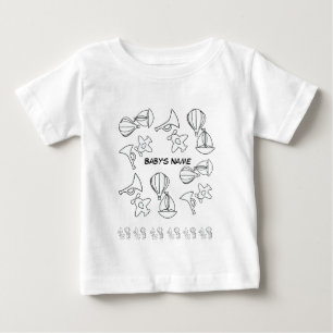T-shirt Pour Bébé Personnaliser la collection de jouets Blanc