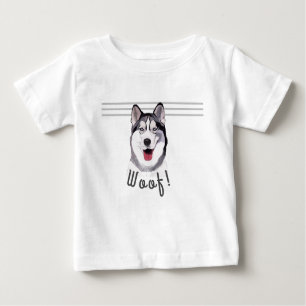 T-shirt Pour Bébé Personnaliser le message Siberian Husky Baby T-Shi