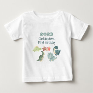 T-shirt Pour Bébé Personnaliser le nom Année Premier anniversaire bé