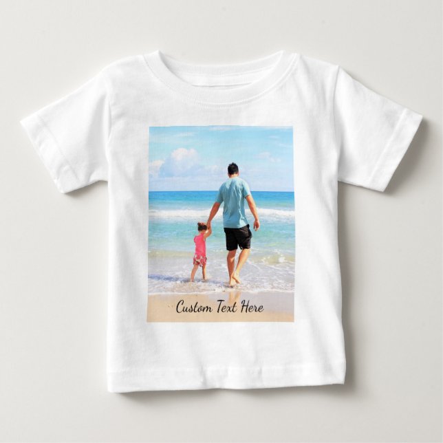 T-shirt Pour Bébé Personnaliser votre photo T-shirt cadeau bébé avec (Devant)