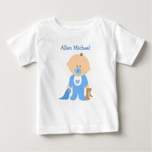 T-shirt Pour Bébé Personnalisez ce Bébé Bleu Garçon Romper