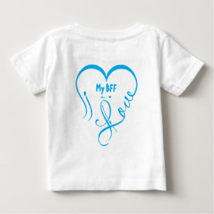 T-shirt Pour Bébé Personnalisez J'adore mon Meilleur Ami • Vous = ♥