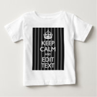 Personnalized KEEP CALM Your Text on Black Stripes