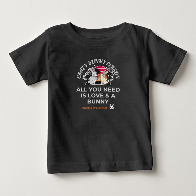 T-shirt Pour Bébé Personne Lapin Fou (Devant)