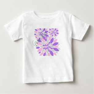T-shirt Pour Bébé Pétales Magiques Fleurs violettes