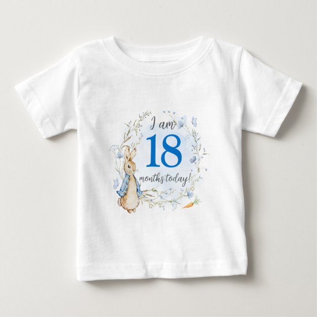 T-shirt Pour Bébé Peter Rabbit Je suis 18 mois (Devant)