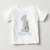 T-shirt Pour Bébé Peter Rabbit | Premier anniversaire du garçon avec (Devant)