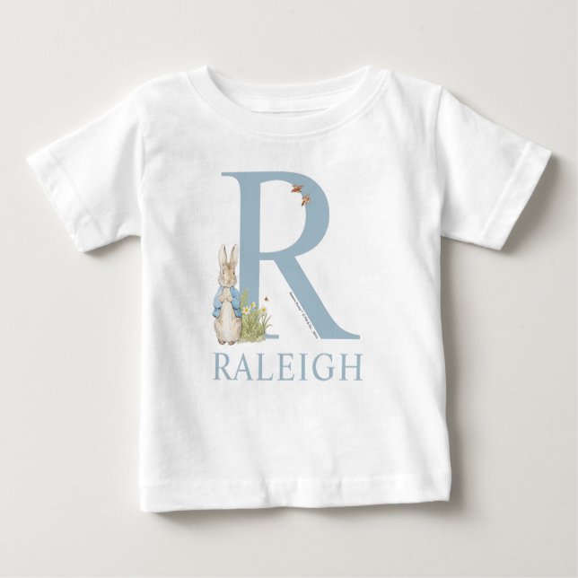 T-shirt Pour Bébé Peter Rabbit | R est pour (Devant)