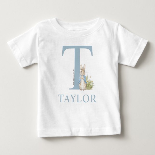 T-shirt Pour Bébé Peter Rabbit | T est pour (Devant)