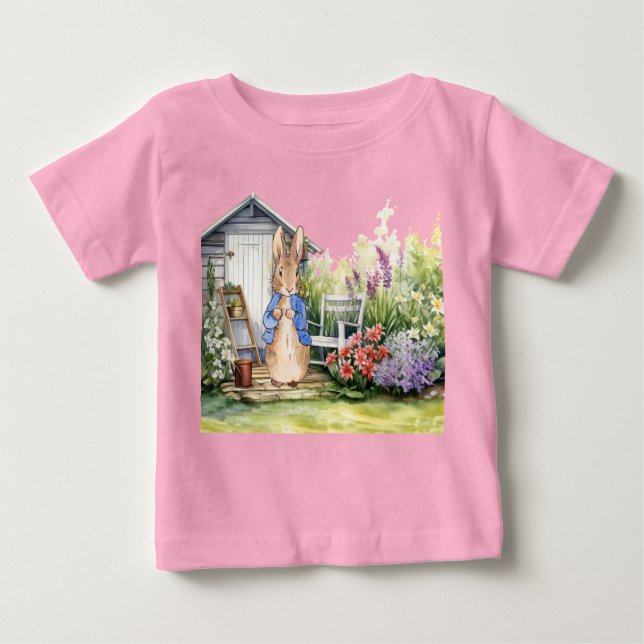 T-shirt Pour Bébé Peter the Rabbit Garden Shed (Devant)