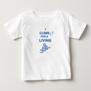 T-SHIRT POUR BÉBÉ PETIT AVENTURIER, JE GRIMPE AU CIEL BLEU PETIT GAR