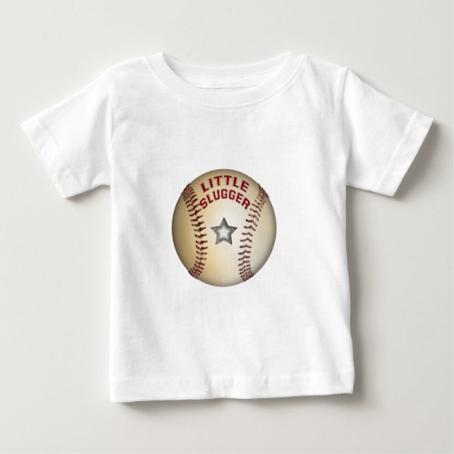 T-shirt Pour Bébé Petit base-ball de cogneur (Devant)