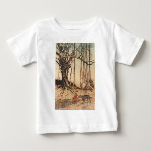 T-shirt Pour Bébé Petit Chaperon Rouge effrayant