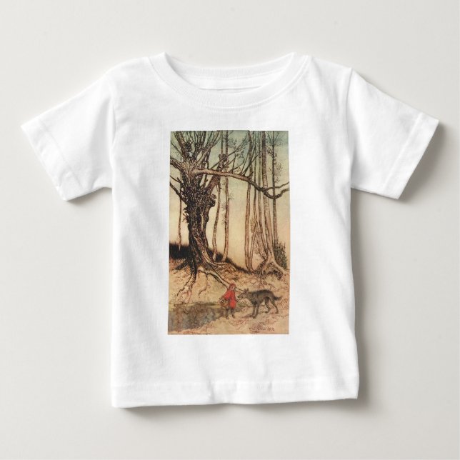 T-shirt Pour Bébé Petit Chaperon Rouge effrayant (Devant)