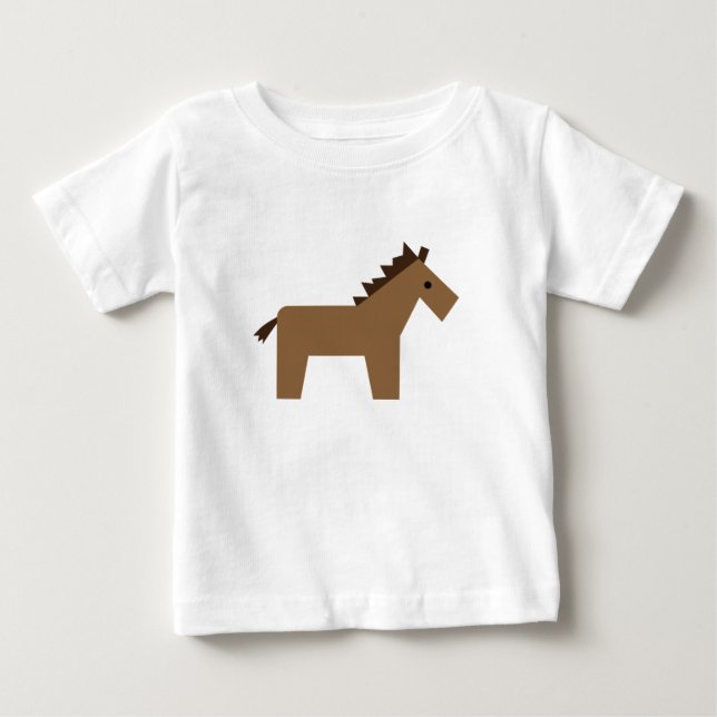 T-shirt Pour Bébé Petit cheval (Devant)