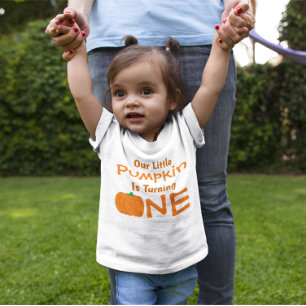 T-shirt Pour Bébé Petit Citrouille 1er anniversaire