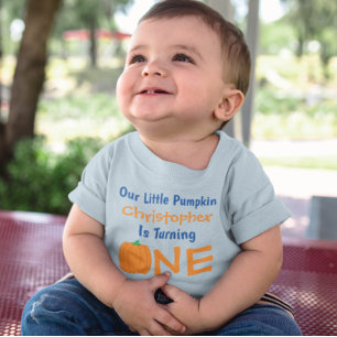 T-shirt Pour Bébé Petit Citrouille 1er anniversaire T-shirt bébé
