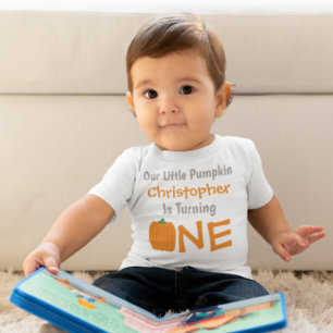 T-shirt Pour Bébé Petit Citrouille 1er anniversaire T-shirt bébé