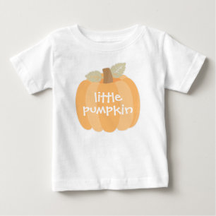 T-shirt Pour Bébé Petit Citrouille Automne Halloween ou Anniversaire