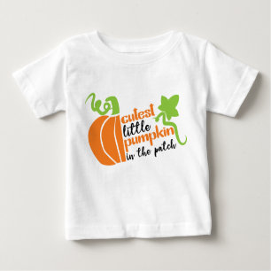 T-shirt Pour Bébé Petit Citrouille cutest dans le Patch Automne