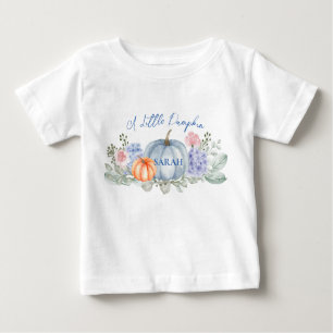 T-shirt Pour Bébé Petit Citrouille floral Halloween Baby shower d'au