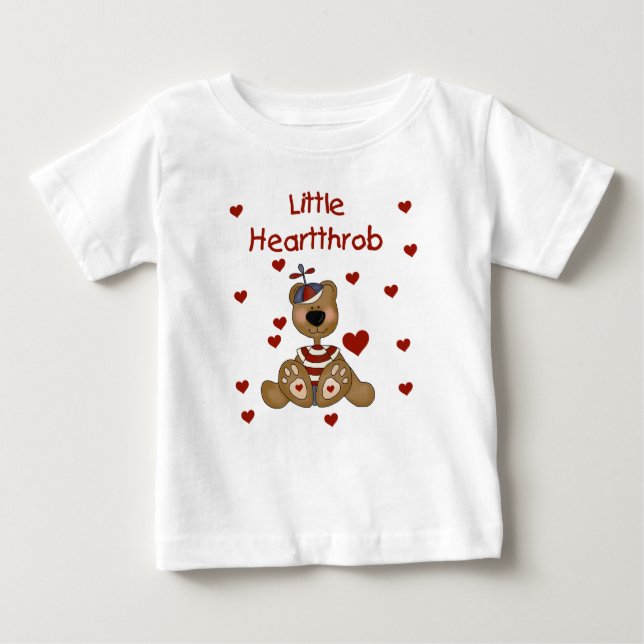 T-shirt Pour Bébé Petit Coeur Garçon Ours (Devant)
