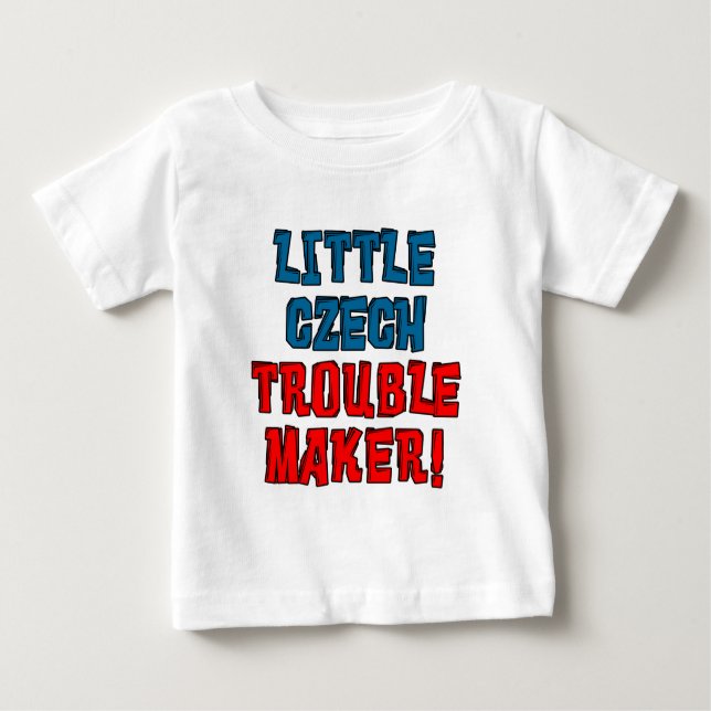 T-shirt Pour Bébé Petit créateur de problèmes tchèques (Devant)