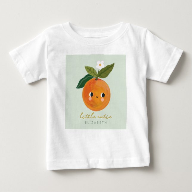 T-shirt Pour Bébé Petit Cutie Orange Baby (Devant)