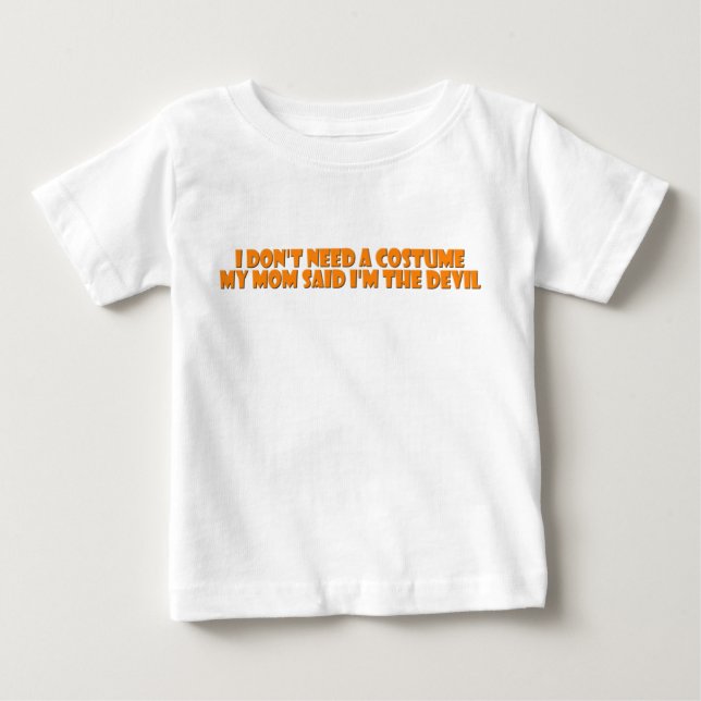 T-shirt Pour Bébé Petit Diable - Chemise d'Halloween (Devant)